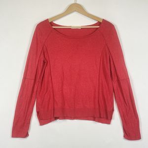 Indigenous‎ Organic Fair Trade Peru Coral Tight Knit Dolman Sweater Womens Small